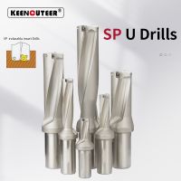 SP Series C20 C25 C32 C40 Drill Bites Insert Drill Metal Drill Bits 13mm-50mm Depth Indexable U Drill Machinery Lathes CNC Water