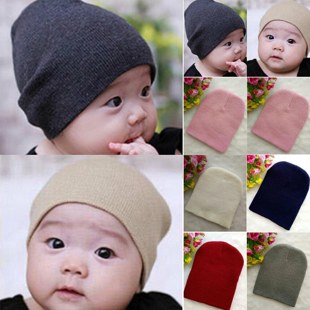 Newborn Baby Boys Girls Beanie Knotted Cotton Hat Soft Cap Infant Toddle Hat SG 