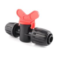 2pcs New 16mm HDPE Pipe Ball Valve PE Hose Valve Lock Nuts Garden Water Connectors Micro Irrigation PE Pipe Hose Joints Fittings Valves