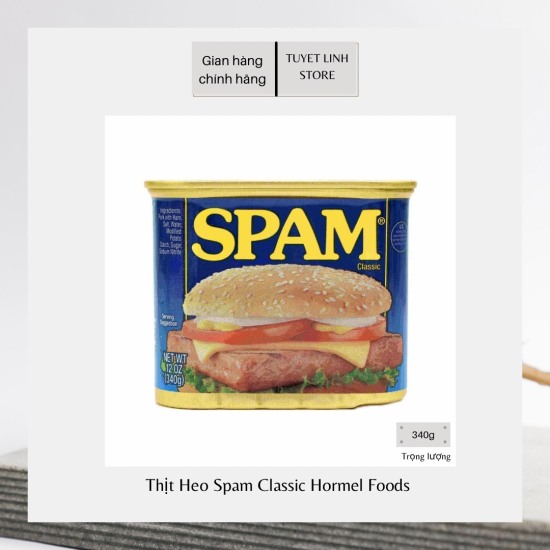 Thịt hộp spam 25% less sodium 340g the usa - ảnh sản phẩm 2