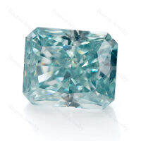 6*4mm Loose Gemstone Crushed Ice Radiant Aqua Blue Moissanite Stone Available