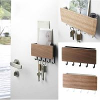 Wall Hanging Bamboo Key Hanger Holder Wall Organizer Rectangle Key Rack Hooks Coat Hooks Home Decoration Coat Hanger Picture Hangers Hooks