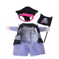 Dog Pirate Costume Funny Dog Fancy Dress Costumes Cat Clothing Dressing Up Pet Supplies For Halloween Party Apparel