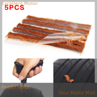 Excellent 5pcs รถยนต์รถจักรยานยนต์ยาง tubeless Seal Strip ปลั๊กยางเจาะชุดซ่อมเครื่องมือ