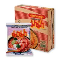 Mama Instant Noodles Tom Yum Kung Flavor 55 g x 30 sachets.มาม่า บะหมี่กึ่งสําเร็จรูป รสต้มยำกุ้ง 55 กรัม x 30 ซอง