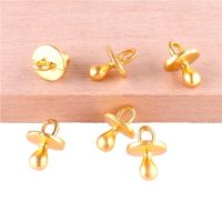 12pcs 23384 Gold Color Cute Baby Pacifier Charms Pendant For Jewelry Making Bracelet Handmade Accessories Bulk Items Wholesale Fashion Chain Necklaces