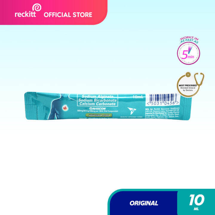 Gaviscon Original Antacid Liquid Sachet 10ml for Acid Reflux Lazada PH