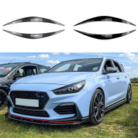 2Pcs ABS Glossy Car Evil ไฟหน้าคิ้วเปลือกตาสำหรับ Hyundai I30N N-Line RS Active Performance 2017-2020 3D สติกเกอร์ปรับแต่ง