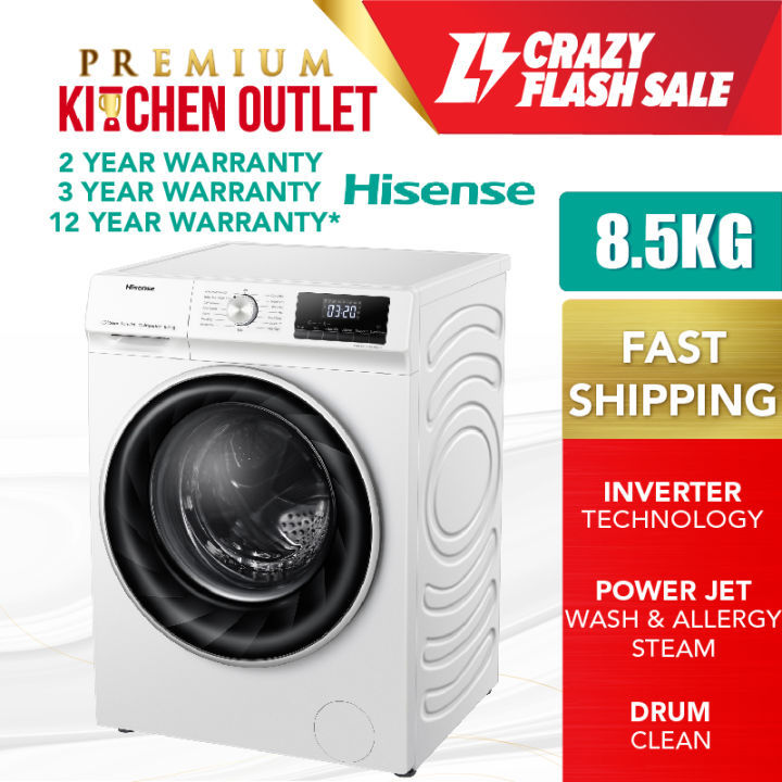 【Own Truck Delivery】Hisense 8.5KG Front Load Washing Machine ...