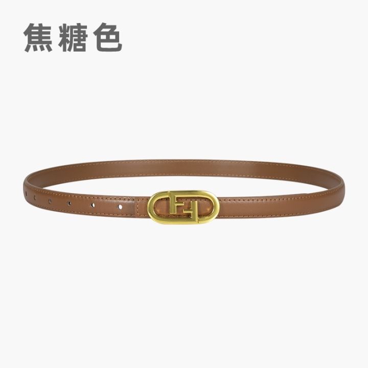 cowhide-belt-female-fashion-designer-ladies-thin-smooth-buckle-clothing-accessories