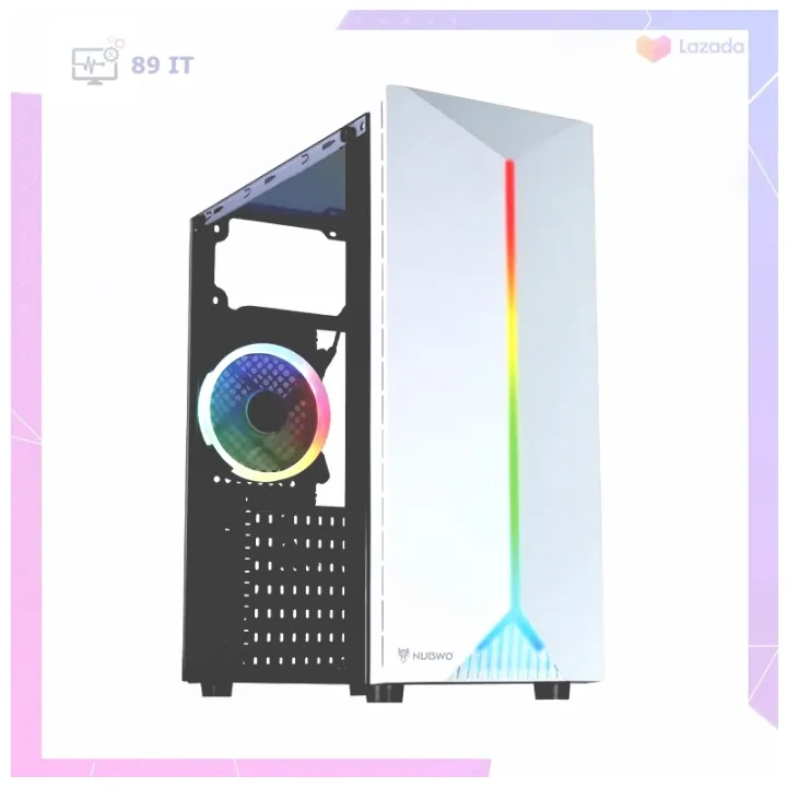 เคสคอมพิวเตอร์ ATX CASE (NP) NUBWO NPC323 GARRICK (WHITE) A0130211