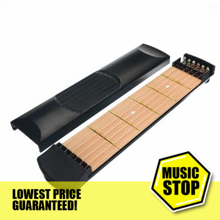 Portable Wooden Pocket Guitar Finger Exercise 6 String 4 Fret Chords Practice Tool for Musical Begginer 