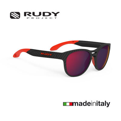 แว่นกันแดด Rudy Project Spinair 56 Carbonium / Polar 3FX HDR Multilaser Red แว่นเท่ๆ ลายคาร์บอน แว่นโพลาไรซ์ [Active Lifestyle Sunglasses]