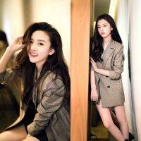 ชุดสูทผู้หญิง Lady Blazer ชุดสูทเสื้อแจ็คเก็ตเสื้อหญิงแขนยาว Slim Outerwear