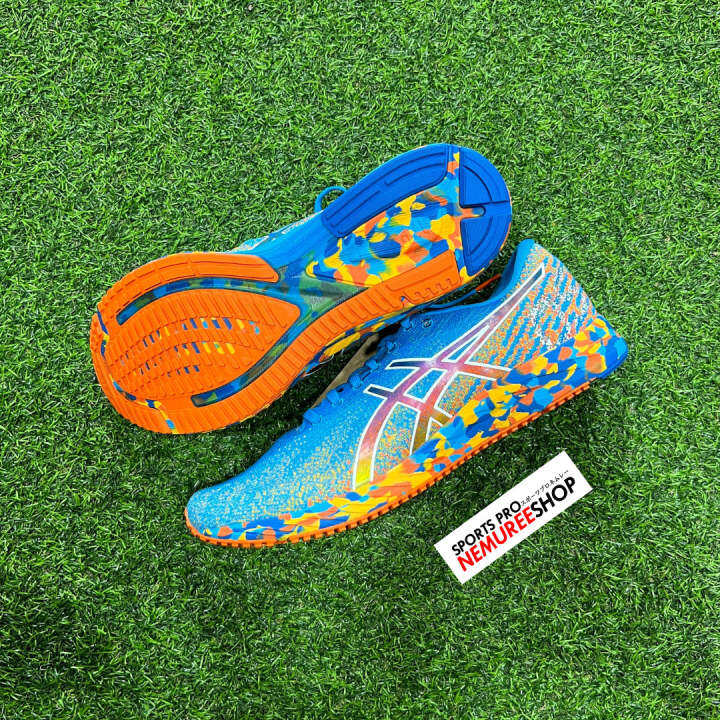 orange asics running shoes