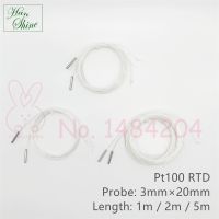 【hot】❐  Pt100 Temperature Sensor 2 Wire Rtd Probe 3mm x 20mm  -50 200°C with 1 meter 2m 5m FEP Resistant Wires