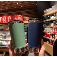 ?The cup?  16OZ แก้วน้ำสแตนเลสสีสเปรย์ แก้วเบียร์เรียบง่ายสไตล์บราซิลพร้อมที่เปิดขวด