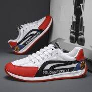 Breathable Mens Golf Athletic Training Shoes Red White Male Golf Daily