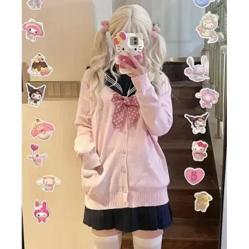 Japan Anime cute JK uniform cardigan sweater student sweater school uniform  | eBay