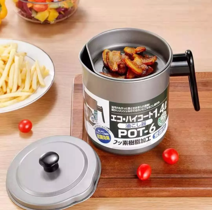 Stainless Steel 1.3L Or 1.4L Kitchen Oil Dripping Pot Non Stick