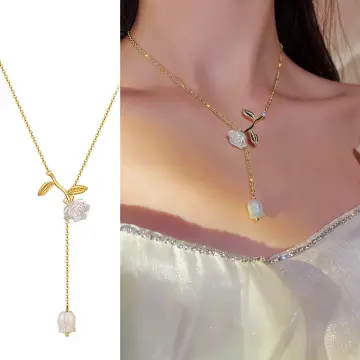 Luxury Fashion Simple Flower Necklace for Women Flower Clavicle