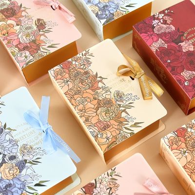 【YF】ﺴ✴  5Pcs Book Wedding for Guest Paper Chocolate Dessert Boxes Baby Shower Birthday 13cm
