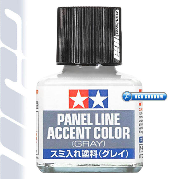 tamiya-87133-panel-line-accent-gray-grey-40ml-น้ำยาตัดเส้น-เดินลาย-vca-gundam