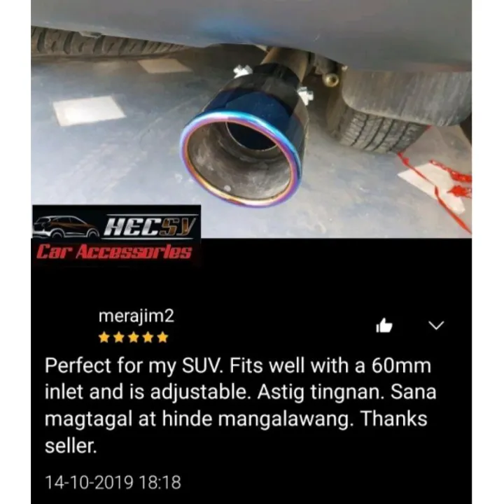 Hks slant muffler tip burnt blue tip tail pipe Montero Fortuner Crv Mux