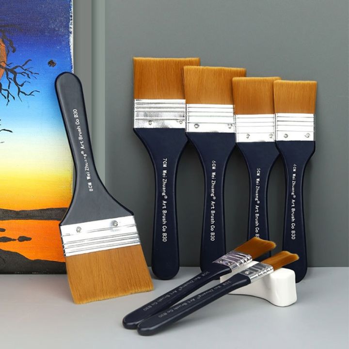 yf-6-styles-watercolor-oil-art-paint-brush-nylon-hair-painting-easy-to-clean-wooden-cleaning