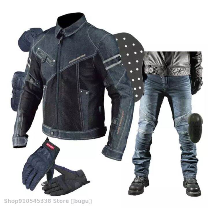 new-for-komine-denim-motorcycle-jacket-pants-glovves-suits-motorbike-riding-jacket-full-body-protective-gear-armor-clothing-h