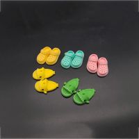 In Stock 1/12 Scale Plastic Bjd Slippers Cute Shark Slippers Shoes Model for 6 inches Action Figure