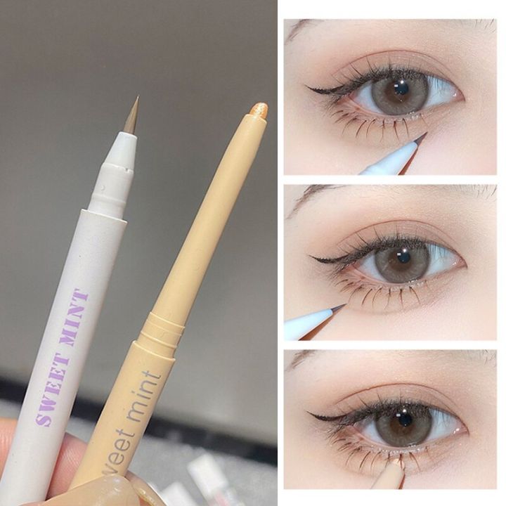 tea-brown-lying-silkworm-eyeliner-pen-pearlescent-makeup-liquid-eye-shadow-pencil-smooth-quick-drying-beauty-cosmetics-tools-cables-converters