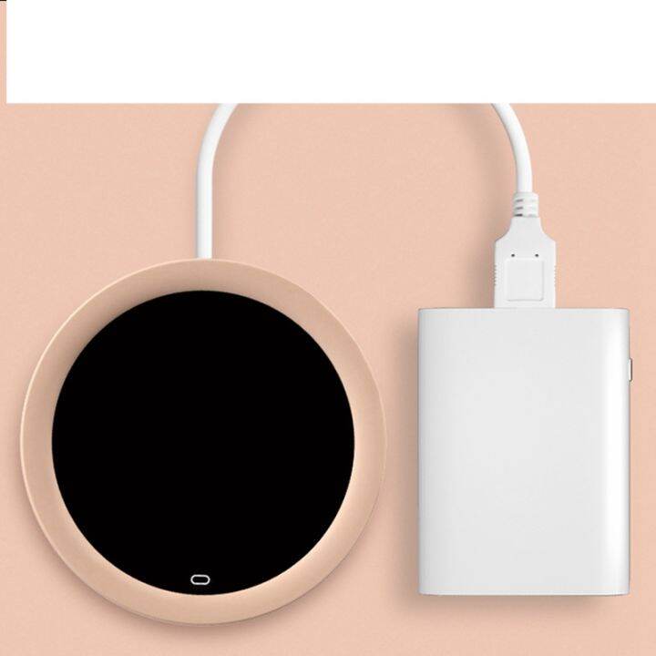 dc-5v-usb-heating-warm-cup-mat-thermostatic-coaster-constant-coaster-digital-display-adjustment-timing-heater-for-coffee-milk-tea-pink