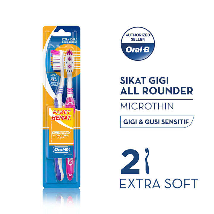 Oral-B Sikat Gigi All Rounder Microthin 2s | Lazada Indonesia