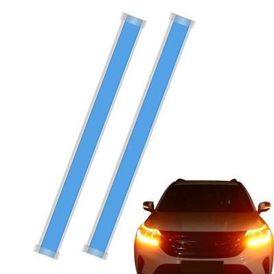 【CC】 Car Strip Lights Tube DRL   2pcs Turn Flowing Headlight