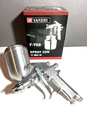 YANZHI รุ่น F-75G  กาพ่นสี ( กาบน - กาหงาย ) 400 ML หัวพ่น 1.5 MM ( หัวสเปรย์ พ่นสีรถ / อุปกรณ์พ่นสี / กาพ่นสีรถยนต์ / Spray gun )