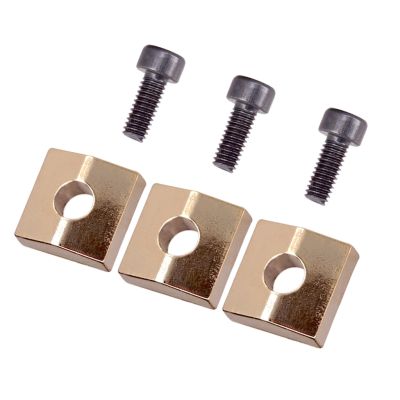 ；‘【； 3 Pieces Electric Guitar Locking Nut Clamp With Screws Guitar Tremolo Bridge Parts Musical Instrument Replacement Parts