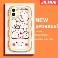 เคส JIUMOO สำหรับ VIVO Y15s เคส Y01 Y15a ลายการ์ตูนหมูน่ารักลายเคสโทรศัพท์โปร่งใสขอบแฟชั่นการ์ตูนน่ารักนิ่มป้องกันเลนส์กล้องปลอกซิลิโคนกันกระแทกเคสใส