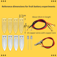 ??? ของเล่นเพื่อการศึกษาสำหรับเด็กการทดลองวิทยาศาสตร์ไฟฟ้าแบบปลั๊กใส่มันฝรั่งผลไม้ผลิตพลังงานชีววิทยา