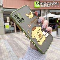 Chenyyyka เคสโทรศัพท์ปลอกสำหรับ Samsung Galaxy M31 A31ชั้นหนึ่งลายการ์ตูนน่ารัก Pom Pom Purin ฝ้าเคสแข็งลายดีไซน์ใหม่ปลอกซิลิโคนคลุมทั้งหมดเคสป้องกันเลนส์กล้อง