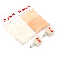 2Pcs 50g Cerium Oxide Powder With 2pcs Wool Polishing Wheel For Car Paint Watch Glass Scratch Repair Cleaning Polishing Kit Tool