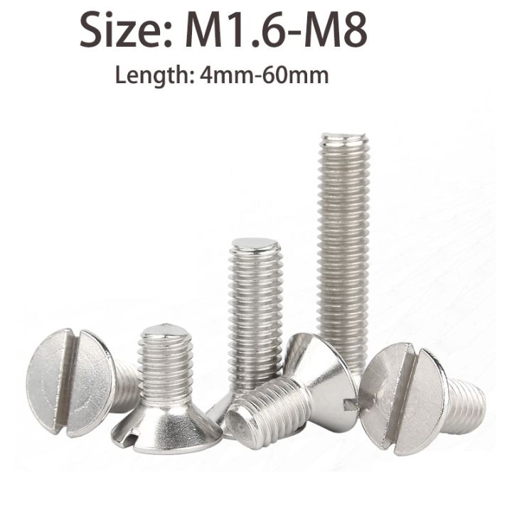 304-baut-sekrup-berlubang-baja-tahan-karat-baut-kepala-datar-metrik-gb68-tipe-slotteds-m1-6-m2-m2-5-m3-m4-m5-m6-m8