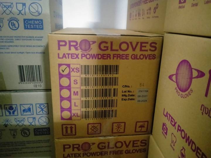 ถุงมือตรวจโรค-ยี่ห้อ-โปรโกลฟ-ชนิดไม่มีแป้ง-pro-gloves-latex-powder-free