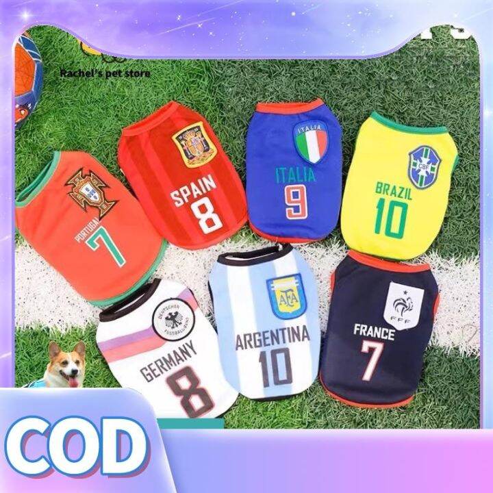 【🥇2023】 Dog clothes cat cloth dog big Qatar Football Basketball Vest