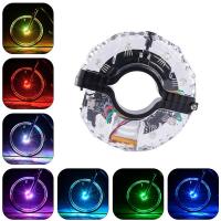 LED Rechargeable Bike Wheel Hub Lights Waterproof USB RGB Colorful Bicycle Spoke Lights For Safety Warning And Decoration Lights Reflectors