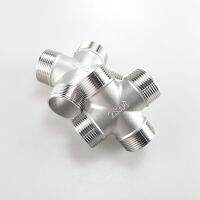 1/4 3/8 1/2 3/4 1 male BSPT Thread Pipe Fitting 4 Way Stainless Steel SS304 Cross Type Coupling Pipe Connector DN8-DN50