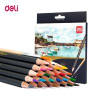 Deli Colored Pencils Professional Artist Water Color Pencil 48/36/24  Drawing Pencil Set For School Painting Sketching Supplies Drawing Drafting