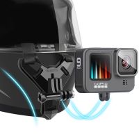 [2023] ขาจับคางที่หมวกกันน็อค Hero11ที่ยึดสำหรับ GoPro 10 9 8 7 6 5 4 3Xiaomi Yi กล้องเพื่อการกีฬาอุปกรณ์ยึด Seluruh Wajah