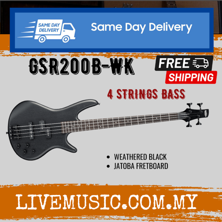 Ibanez GSR200B GIO Series 4Strings Electric Bass Walnut Flat