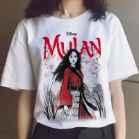 Mulan เสื้อยืดฮาราจูกุ,เสื้อยืดลายการ์ตูนเจ้าหญิง2022แนววินเทจกราฟิกเสื้อยืดลำลองฤดูร้อนเสื้อยืดเกาหลี90S